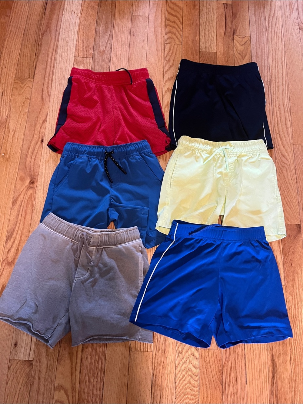 Cat & Jack Kids Shorts Bundle - Red, Black, Blue, Yellow, Gray